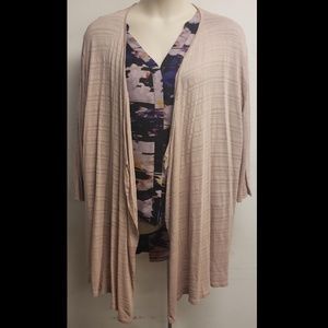 Esperanza Women Asymmetrical Dusty Pink Cardigan